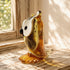 The Wise Watcher Cute Owl Sculpture - Handblown Art Glass Animal Figurine - image 1