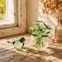 Forever Spring 2Pcs Bird & Glass Flower Vase Set - Hand Blown Glass Home Decor For Bird Lovers - Green - image 2