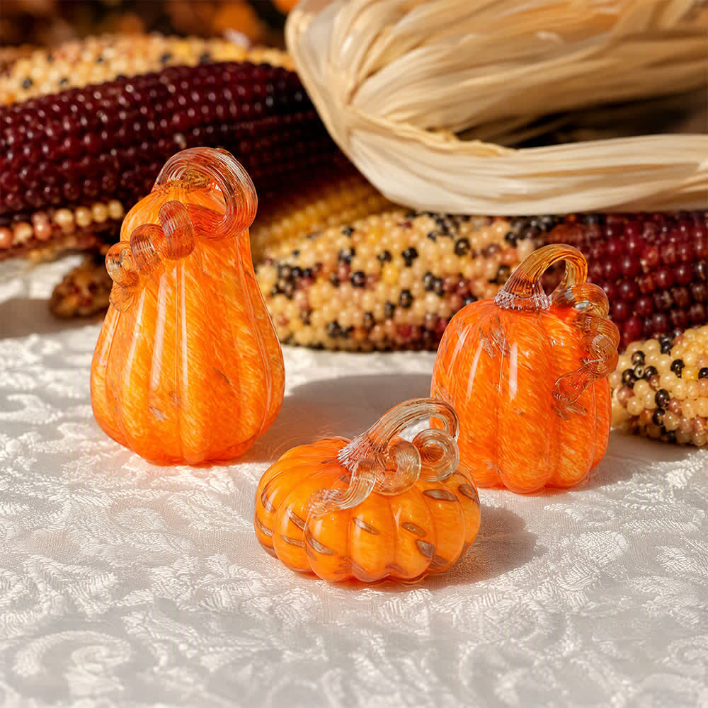 Harvest Glass Pumpkin Patch - Handblown Glass Artisan Pumpkin Collection - image 0