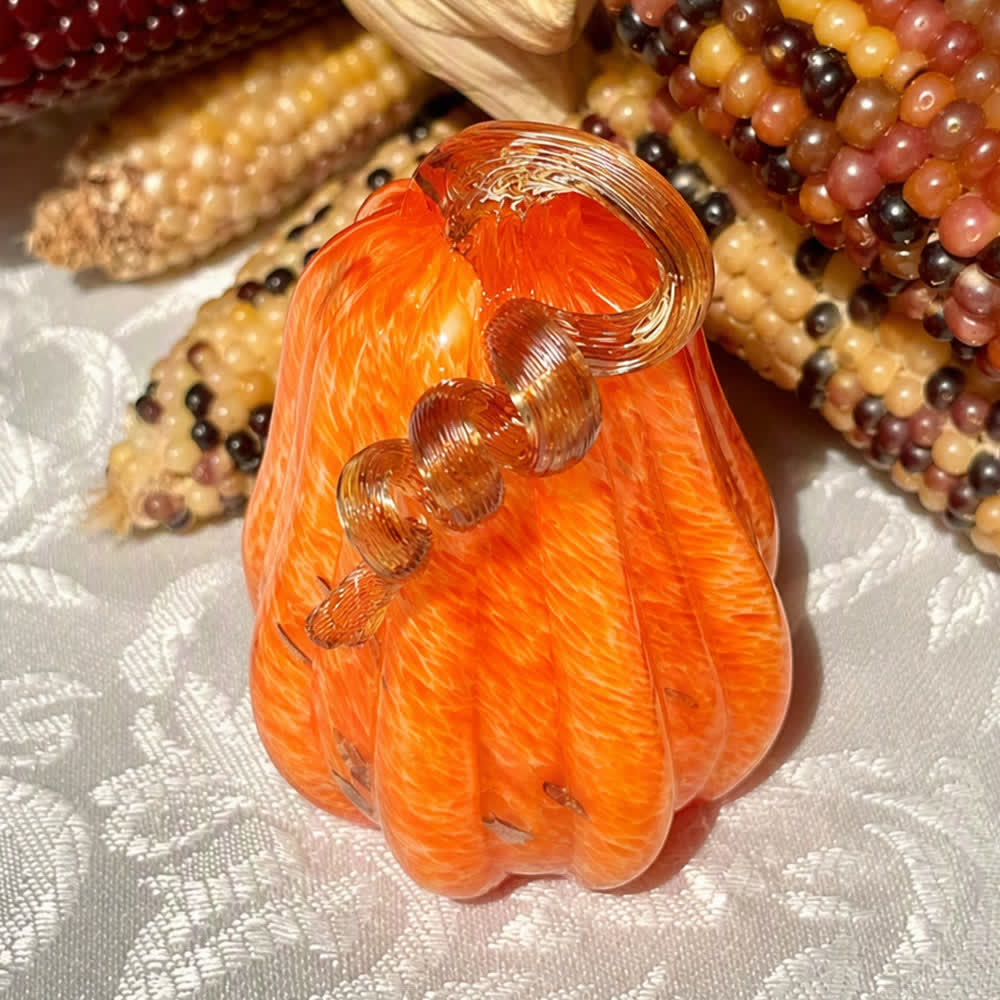Harvest Glass Pumpkin Patch - Handblown Glass Artisan Pumpkin Collection - image 4