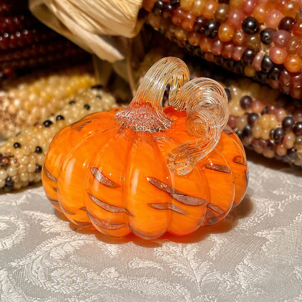 Harvest Glass Pumpkin Patch - Handblown Glass Artisan Pumpkin Collection - Style #1 - image 1