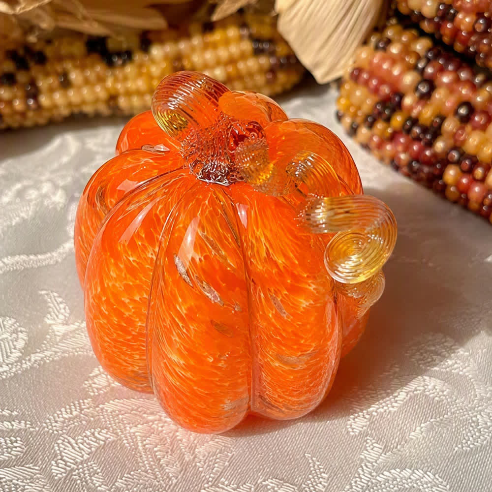 Harvest Glass Pumpkin Patch - Handblown Glass Artisan Pumpkin Collection - image 6