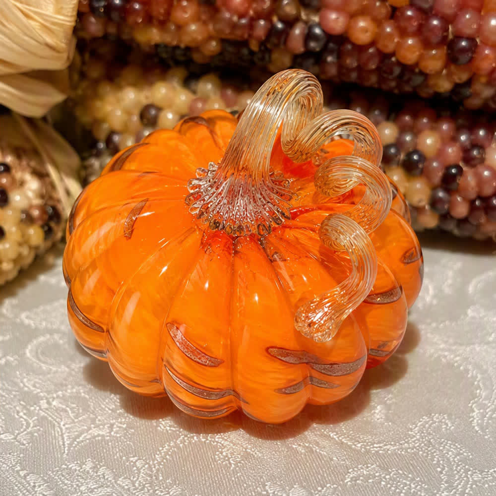 Harvest Glass Pumpkin Patch - Handblown Glass Artisan Pumpkin Collection - image 2
