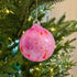 Heirloom Bauble Glazed Flower Garden Ball - Handblown Glass Ball Ornaments That Glow - Pink - image 4