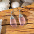 FREE Today: Ocean‑Recycled Sea Glass Teardrop Dangle Earrings - Help Clean Ocean Waste & Protect Marine Life - Light Pink - image 2
