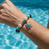 FREE Today: Save The Sea Turtles Bracelet - Ocean Blue Beaded Bracelet With Jeweled Sea Turtle Charm - image 1