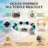 FREE Today: Save The Sea Turtles Bracelet - Ocean Blue Beaded Bracelet With Jeweled Sea Turtle Charm - image 6