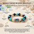 FREE Today: Save The Whales Ocean Themed Bracelet - Blue Beaded Elastic Bracelet With Whale Pendant - image 7