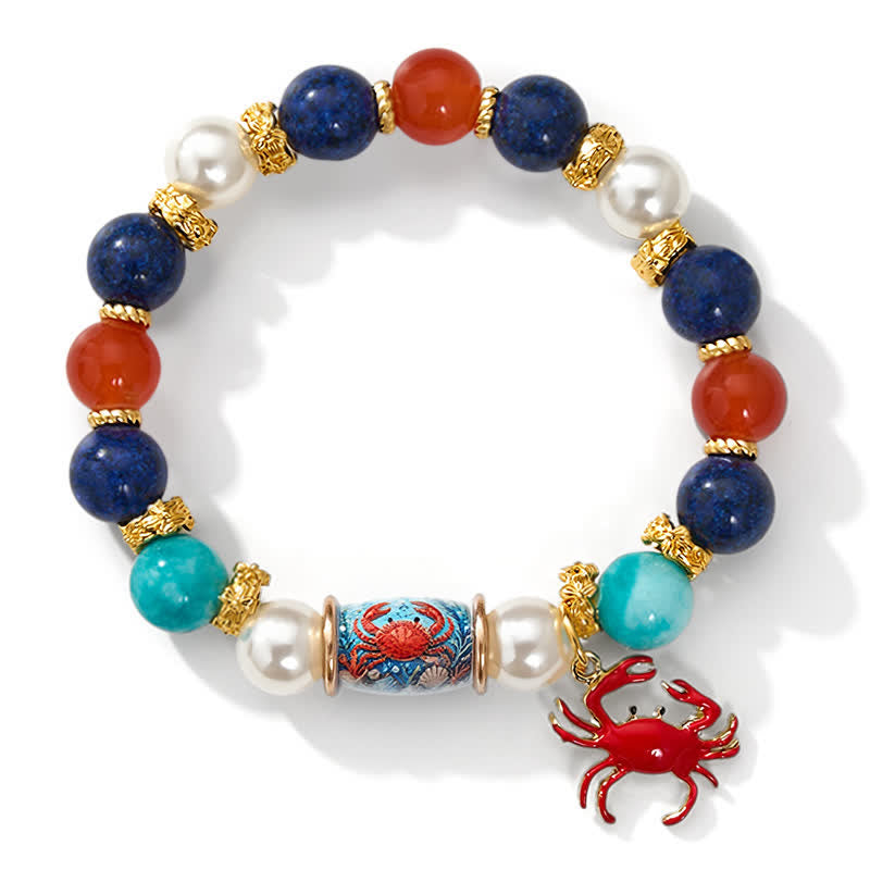 FREE Today: Protect Cute Ocean Crab Bracelet - Colorful Beaded Bracelet With Red Enamel Crab Charm - image 9
