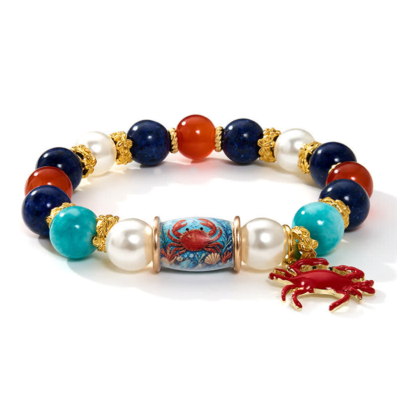 FREE Today: Protect Cute Ocean Crab Bracelet - Colorful Beaded Bracelet With Red Enamel Crab Charm - image 8