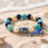 FREE Today: Support Shark Conservation Bracelet - Enamel Shark Charm Beaded Bracelet With Pearls - Shark - 6.3" / 16cm (Stretchable) - image 0
