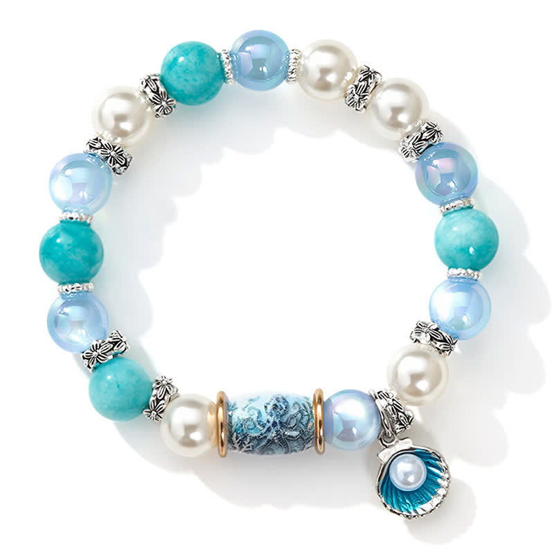 FREE Today: Pearl Shell Charm Octopus Barrel Beaded Bracelet - Ocean Themed Jewelry for Marine Conservation - image 8