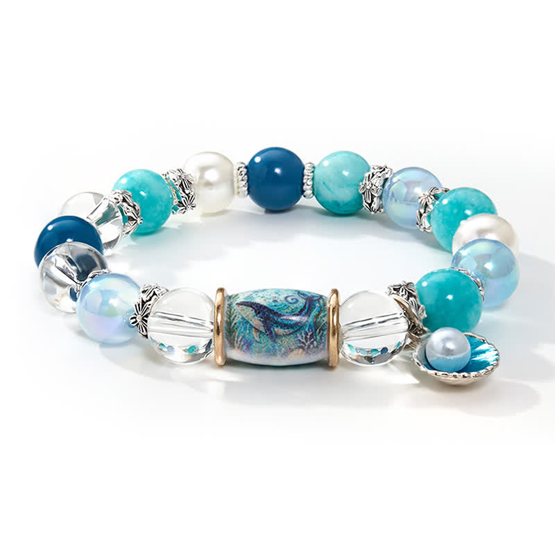 FREE Today: Ocean Guardian Whale Bracelet - Boho Beaded Bracelet With Pearl Shell Charm - image 9