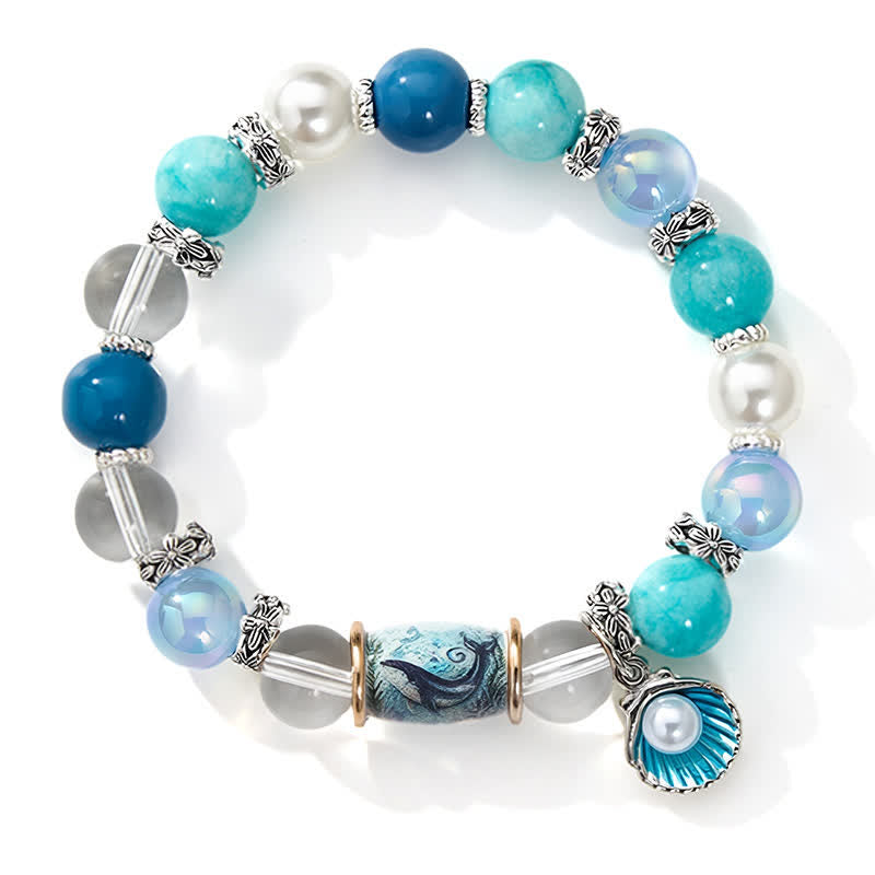 FREE Today: Ocean Guardian Whale Bracelet - Boho Beaded Bracelet With Pearl Shell Charm - image 8