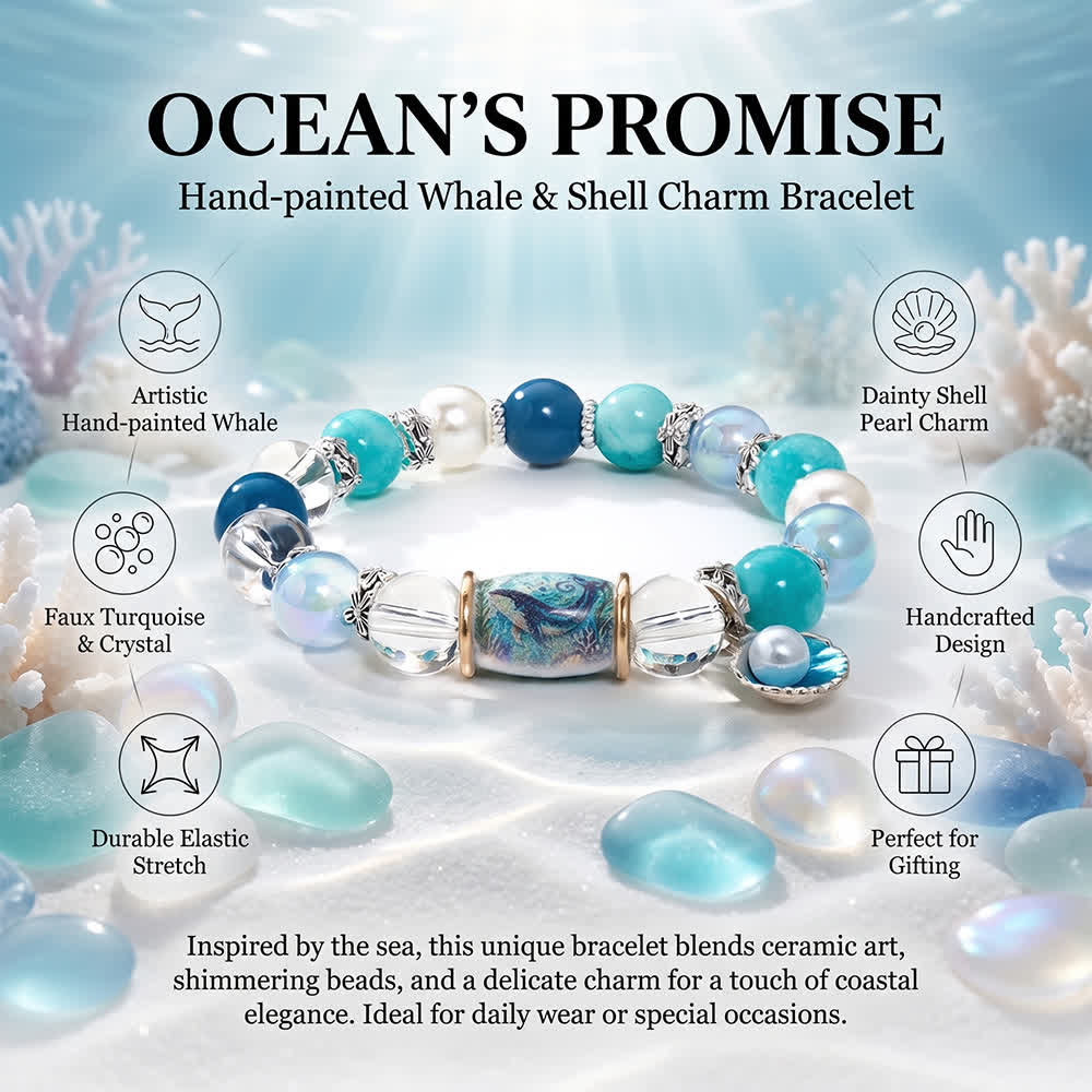 FREE Today: Ocean Guardian Whale Bracelet - Boho Beaded Bracelet With Pearl Shell Charm - image 7