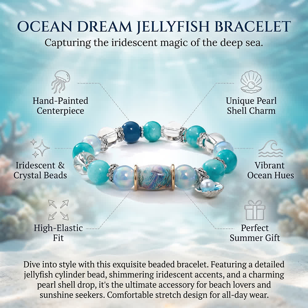 FREE Today: Marine Conservation Jellyfish Bracelet - Coastal Beaded Bracelet With Shell Charm - image 7