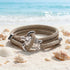 FREE Today:  Save The Sea Turtles Bracelet - Braided Rope Wrap Bracelet With Turtle Charm - Khaki - image 6