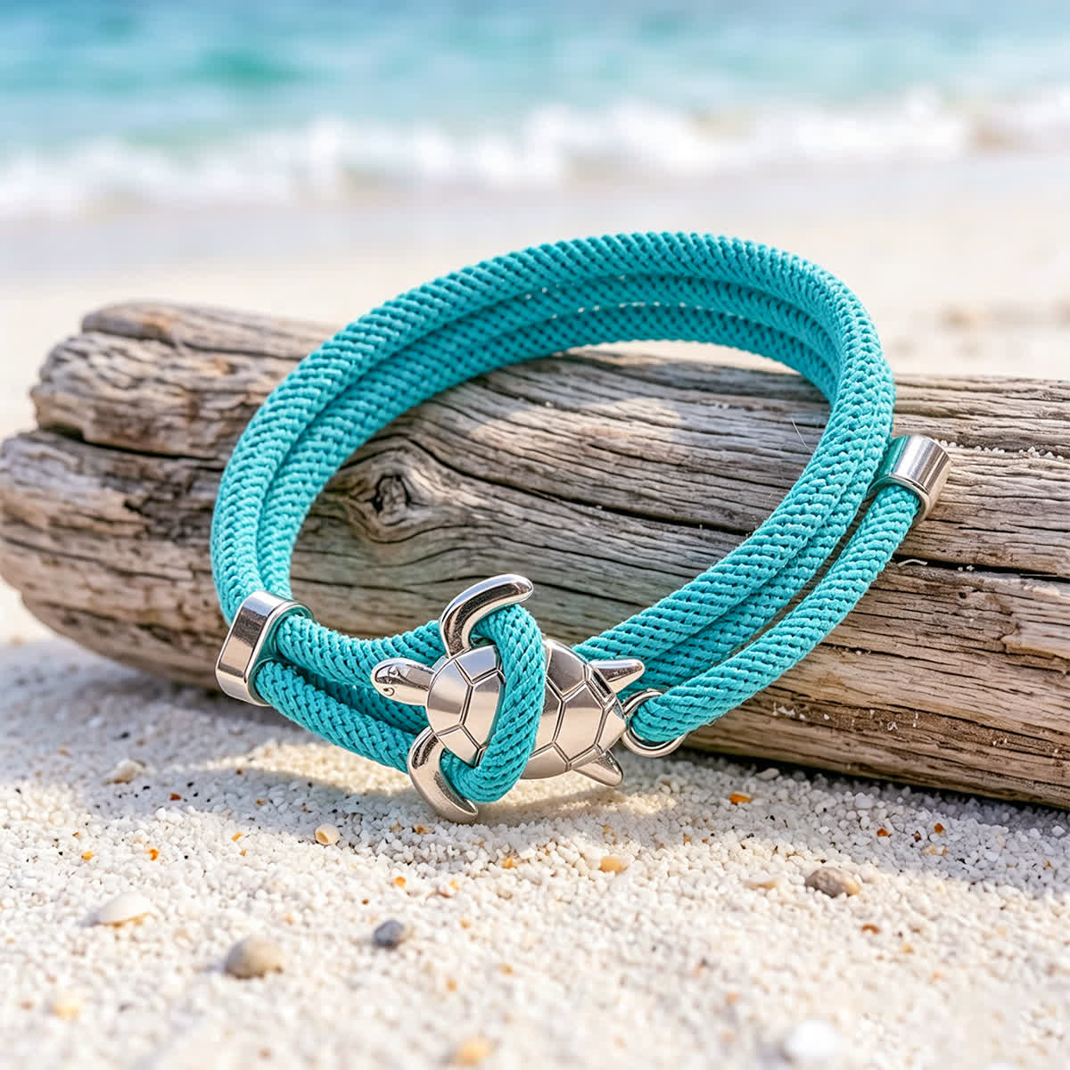 FREE Today:  Save The Sea Turtles Bracelet - Braided Rope Wrap Bracelet With Turtle Charm - image 4