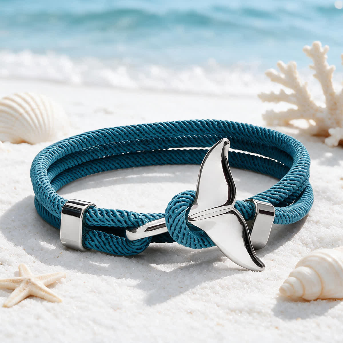 FREE Today: Ocean Guardians Whale's Tail Charm Bracelet - Braided Rope Bracelet For Ocean Lovers - Teal - image 9