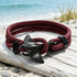 FREE Today: The Midnight Manta Rays Bracelet - Braided Rope Bracelet To Protect Marine Life - Wine - image 0