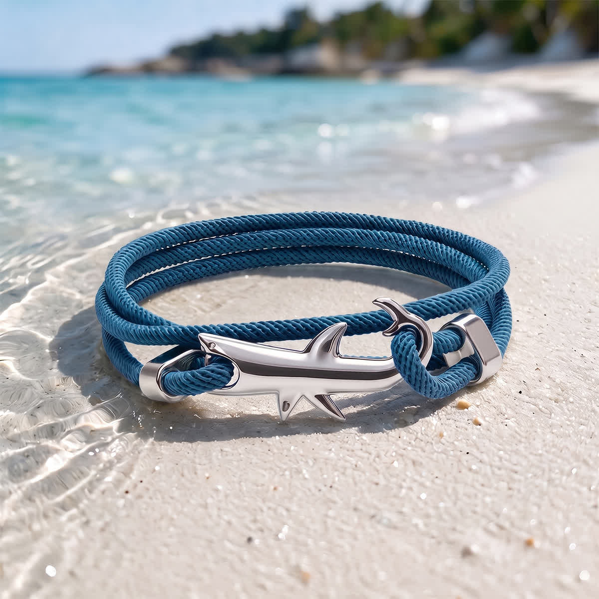 FREE Today: Braided Paracord Shark Protection Symbol Bracelet - Shark Lovers Protecting Ocean Jewelry - Teal - image 7