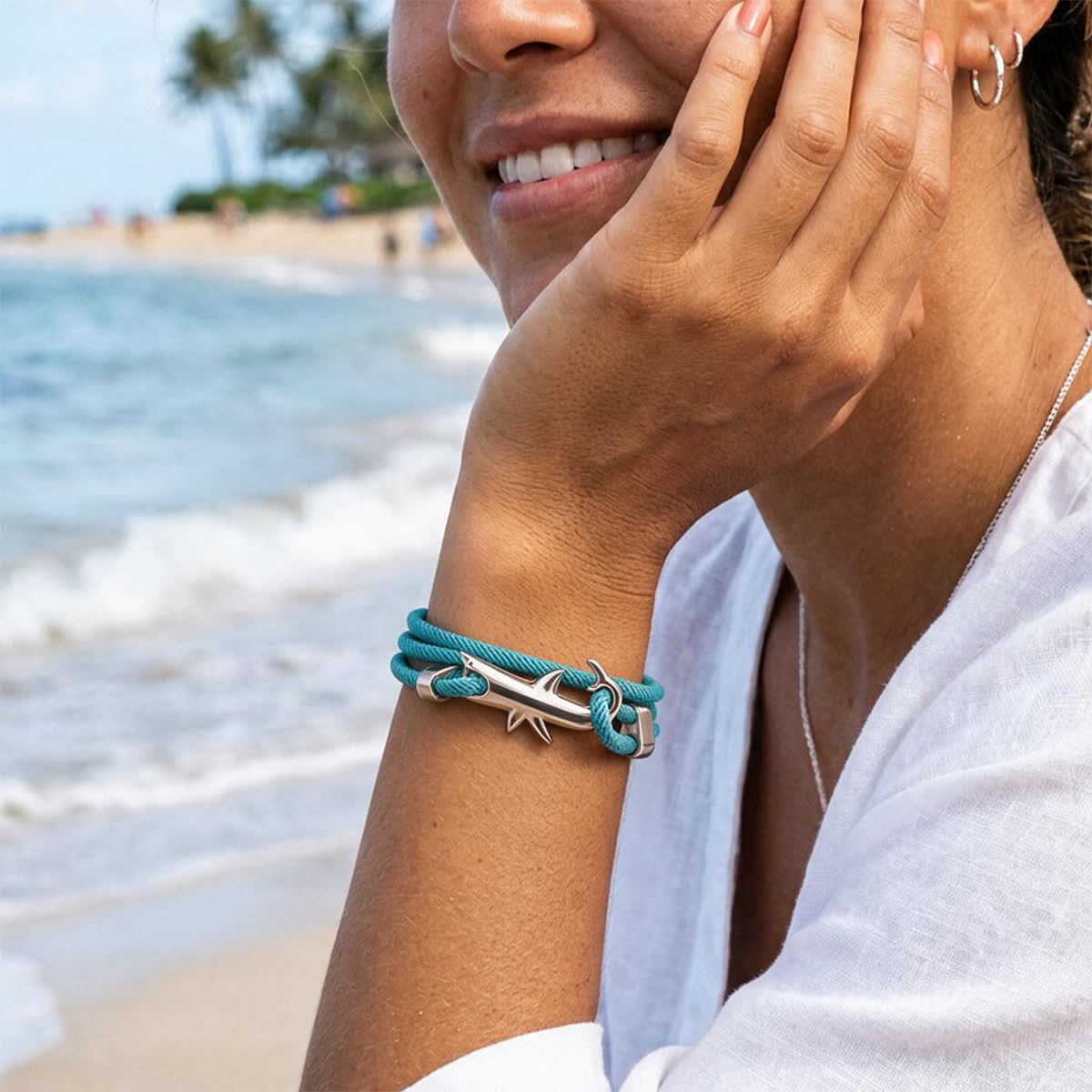 FREE Today: Braided Paracord Shark Protection Symbol Bracelet - Shark Lovers Protecting Ocean Jewelry - image 4