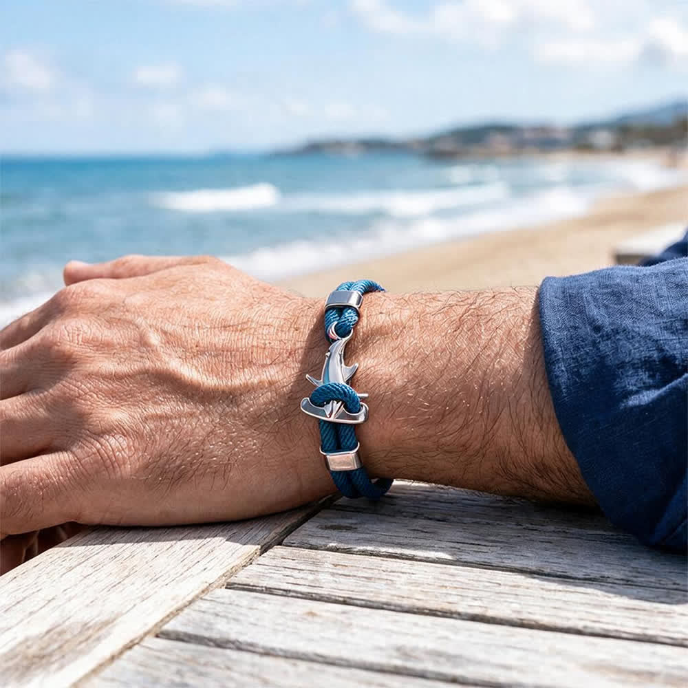 FREE Today: Nautical Shark Clasp Rope Wrap Bracelet - Protect Sharks Save The Ocean Awareness Jewelry - image 1