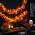 Fall Maple Leaf Garland Lights Decor - Artificial Fall Leaves Vine For Thanksgiving Decor - image 1