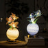 Moon Bloom Orchid Flower Lamp Decor - LED Artificial Orchid With Glass Globe Vase - image 4