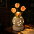 Tulip Flower 3-Color Dimmable LED Lamp Decor - Glowing Artificial Tulip With Vase Night Light - image 2