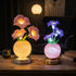 Glowing Morning Glory Flower Bouquet LED Lamp - Rechargeable Flower Lamp Decor With Vase - image 1