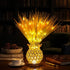 Sunlit Wheat LED Lamp With Crystal Pineapple Vase - Glowing Wheat Bouquet Table Lamp - Yellow - image 0