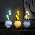 Tulip LED Night Light Decor With Glass Vase - Romantic Glowing Flower Night Light Lamp - image 2