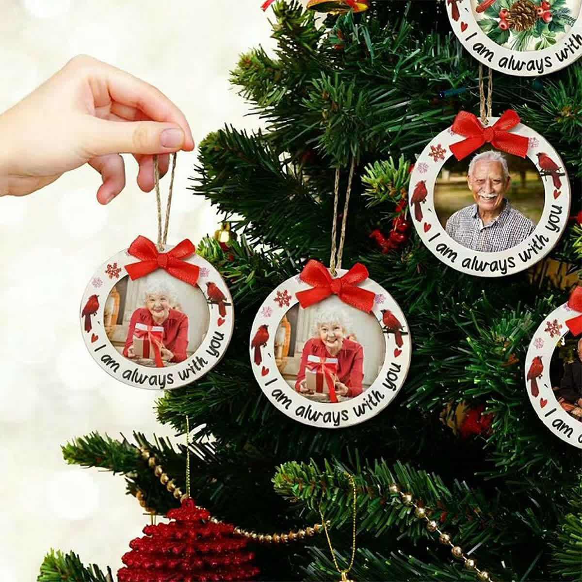 I Am Always With You - Custom DIY Photo Frame Memorial Hanging Ornament - image 0