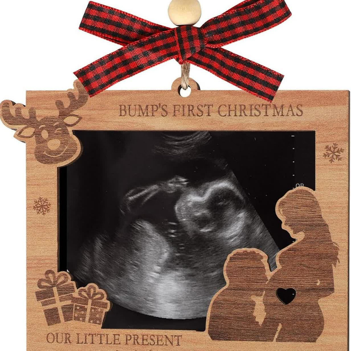Baby Sonogram Ornament For Expecting Mom - Bump's First Christmas Ultrasound DIY Photo Ornament - image 6