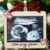 Minimalist Coming Soon Ultrasound Ornament - Baby Bump Sonogram Keepsake Ornament - Pink - 1Pcs - image 0