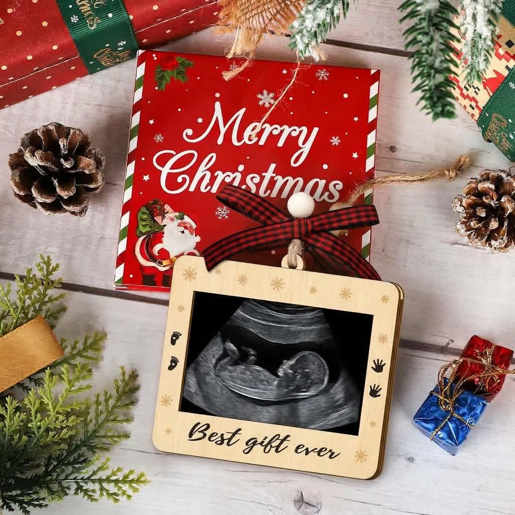 Best Gift Ever Sonogram Ornament - DIY Baby Ultrasound Christmas Ornament - image 1