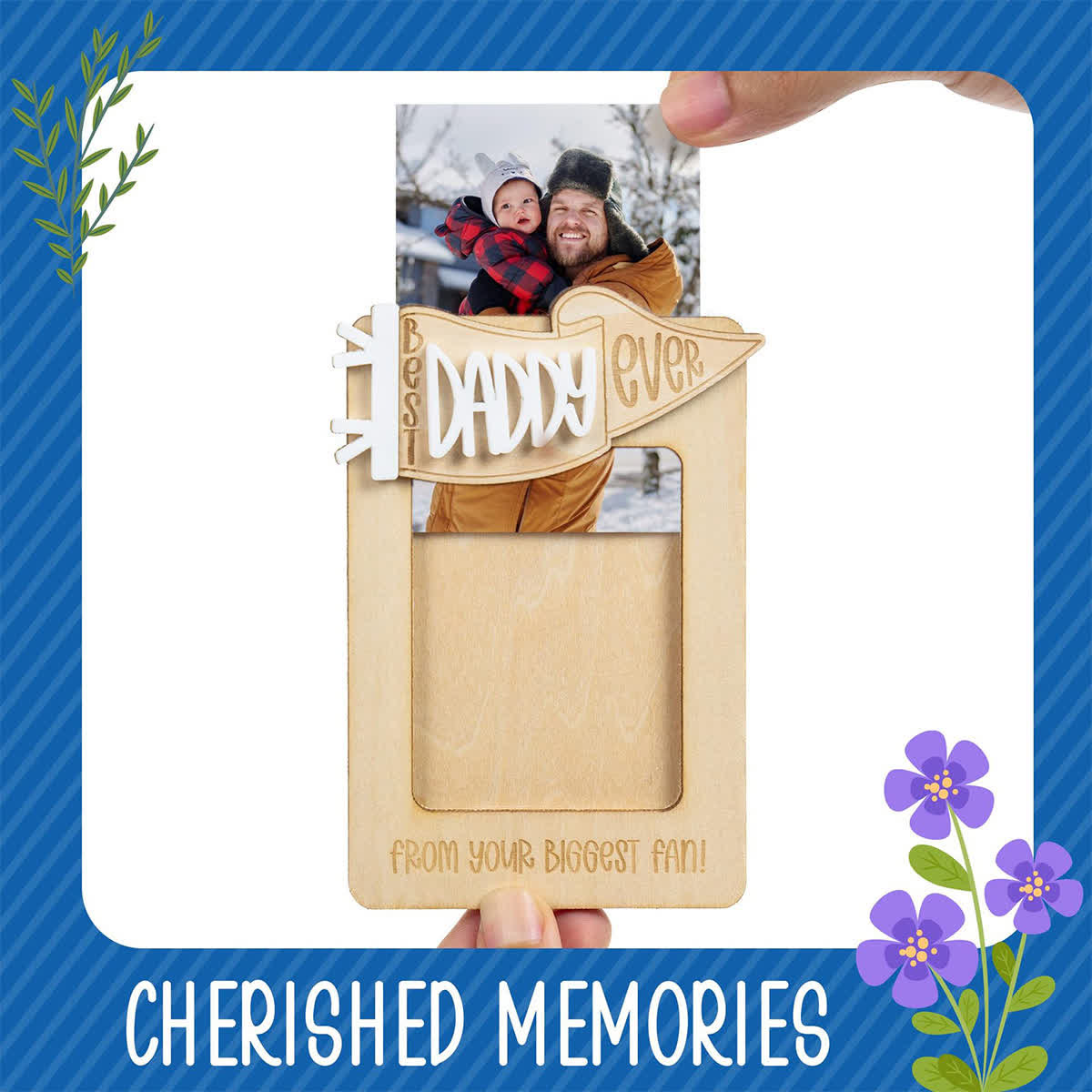 Drive Safe Daddy We Love You Photo Frame - DIY Dad Picture Holder Car Visor Frame - image 3
