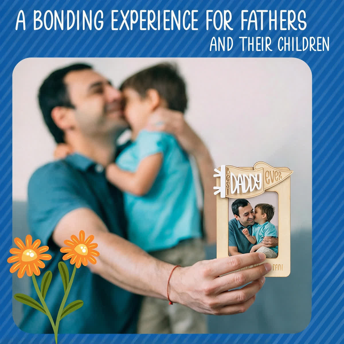 Drive Safe Daddy We Love You Photo Frame - DIY Dad Picture Holder Car Visor Frame - image 2