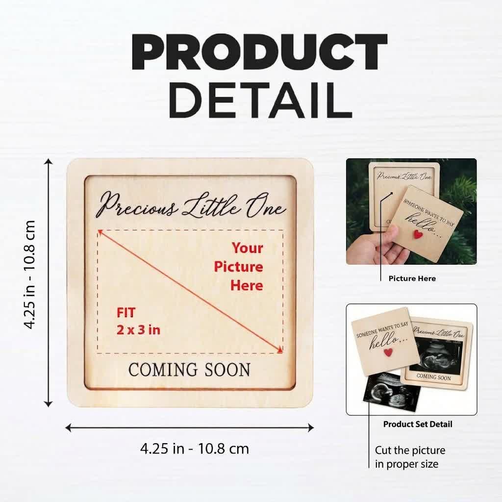 Someone Wants To Say Hello Frame - Precious Little One Coming Soon DIY Ultrasound Frame - image 5