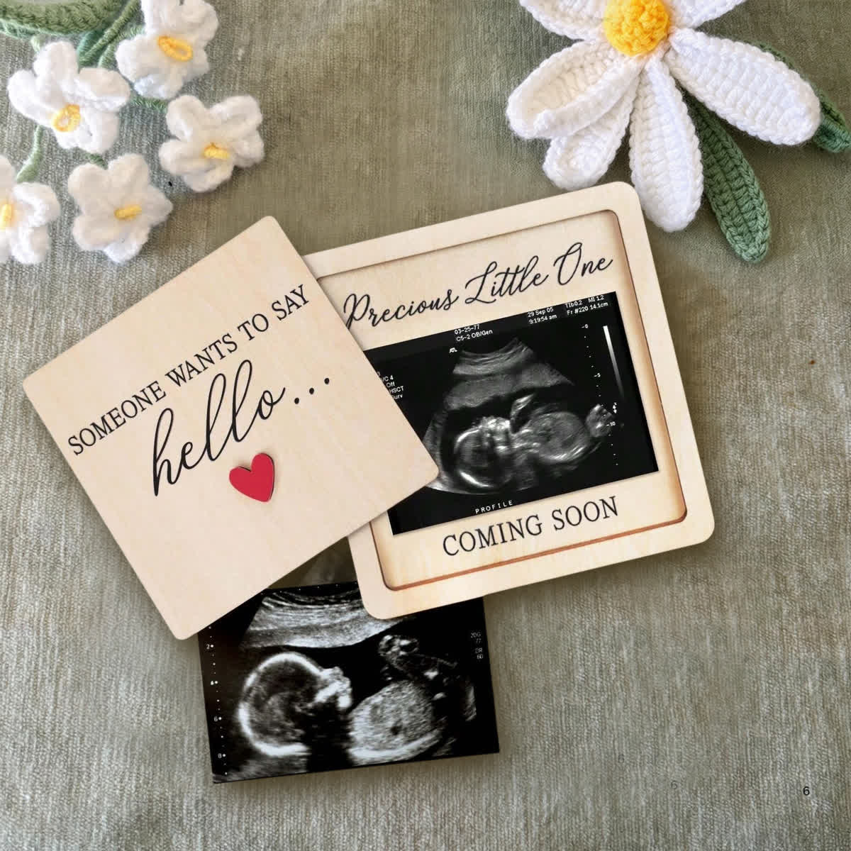 Someone Wants To Say Hello Frame - Precious Little One Coming Soon DIY Ultrasound Frame - 1Pcs - image 0