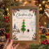A Little Christmas Hug Tree & Bird Sea Glass Framed Art - Walnut Brown - 8" X 6" - image 3