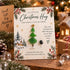 A Little Christmas Hug Tree & Bird Sea Glass Framed Art - Seaglass Card - 8" X 6" - image 1