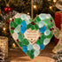 Joy | Love | Light Christmas Handcrafted Sea Glass Hanging Ornament - Heart - Approx. 3.94" x 3.94" - image 8