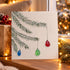 Little Christmas Lights Heartwarming Handmade Sea Glass Framed Art - Seaglass Card - 8" X 8" - image 1