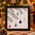 Five Hanging Lights Simple Christmas Sea Glass Framed Art - Black - 8" X 8" - image 2