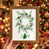 JOY Christmas Wreath With Berries Sea Glass Framed Art - Walnut Brown - 8" X 6" - image 2