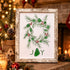 JOY Christmas Wreath With Berries Sea Glass Framed Art - Retro White - 8" X 6" - image 5