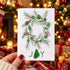 JOY Christmas Wreath With Berries Sea Glass Framed Art - Seaglass Card - 8" X 6" - image 1