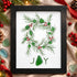 JOY Christmas Wreath With Berries Sea Glass Framed Art - Black - 8" X 6" - image 3